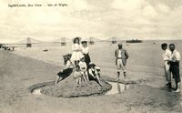 Picture of Holiday makers on the beach at Seaview c1920